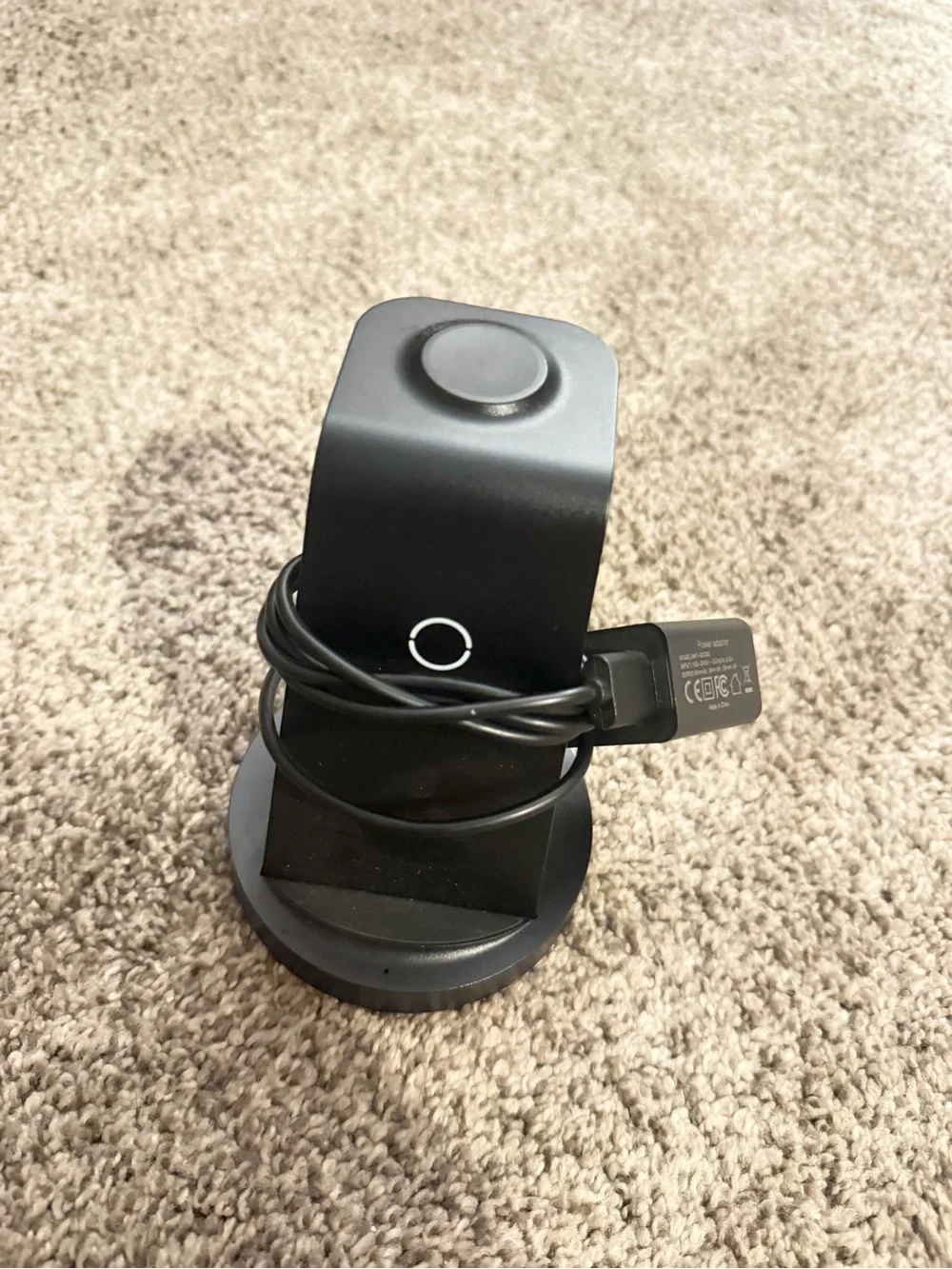 Black Wireless Charging Stand with Cable